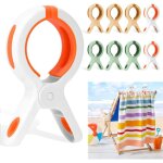 Ccykxa pince pour serviette de plage, 9pcs r�sistance au vent pince serviette plage, durable grosse pince ...