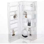 Porte bijoux rangement bijoux pliable support bijoux presentoir boucle d'oreille rangement, collier porte ...