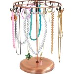 Porte bijoux rotatif en métal cuivré (23 crochets) - h34 x l20 cm - tour de presentoir bijoux - porte ... Porte bijoux rotatif en métal cuivré (23 crochets) - h34 x l20 cm - tour de presentoir bijoux - porte ...