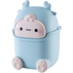 Ccykxa poubelle bureau portable, 5l mini poubelle de table avec couvercle pivotant, rangement d�chets ...