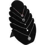 Ccykxa pr�sentoir � bijoux en velours pr�sentoir colliers noir avec 5 encoches presentoir bracelet support ...