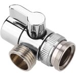 Robinet d'arrêt douche inverseur diverter 3 voies pour cuisine ou salle de bain avec robinet adaptateur ... Robinet d'arrêt douche inverseur diverter 3 voies pour cuisine ou salle de bain avec robinet adaptateur ...