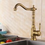 Ccykxa - robinet bronze lavabo retro mitigeur robinet vier cuisine eau chaude et froide rglable avec ...