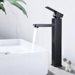 Ccykxa - robinet haut salle bain noir mitigeur lavabo robinet vasque eau chaude et froide robineterie ...