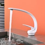 Ccykxa robinet mitigeur de lavabo incurv� cr�atif 22012, robinet d'h�tel, jet � bulles, cartouche en ...