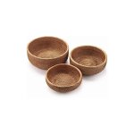 Rond panier de rangement rond en rotin, corbeille de fruits en osier organisateur tress naturel pour ...