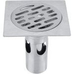 Siphon de sol en acier inoxydable pais, carr bain evacuateur drain de plancher pour machine  laver ...