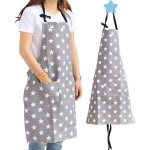 Tabliers de cuisine pour femme, toile de coton, tabliers de cuisine pour adultes, filles, femmes, tabliers ...