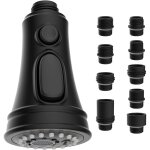 Tte de remplacement de robinet de cuisine, tte de jet de robinet extractible, 3 fonctions avec 9 adaptateurs ...