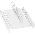 Translucide lot de 10 cintres porte - jupes cintres pour pantalon, avec 2 pinces antidrapants et rglables, ...
