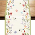 Ccykxaa 1 pcs chemin de table printemps, 33x183cm saisonnier floral coloré décorations de chemin de table ... Ccykxaa 1 pcs chemin de table printemps, 33x183cm saisonnier floral coloré décorations de chemin de table ...