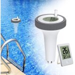 Ccykxaa thermomtre intrieur et extrieur flottant sans fil, piscine thermomtre flottant jauge, thermomtre ...