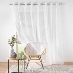 Cdaffaires - voilage grande largeur 300 x 240 cm voile sablé lissea blanc Cdaffaires - voilage grande largeur 300 x 240 cm voile sablé lissea blanc