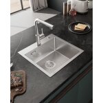 Cecipa - evier cuisine 1 bac 45x45cm, evier inox avec siphon et trop - plein, lavabo cuisine sous plan, ...