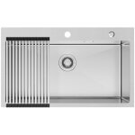 Cecipa max vier de cuisine 75 x 45 cm en acier inoxydable, format xl, pour meubles bas  partir de 80 ...