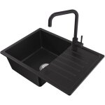 Cecipa max - evier de cuisine avec �gouttoir, 65 x 45 cm evier � encastrer deux directions d'installation ...