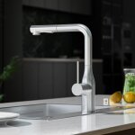 Cecipa max - robinet de cuisine avec douchette extractible mitigeur cuisine bross en acier inox robinet ...