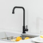 Cecipa max - robinet eau froide noir avec flexible raccordement, mitigeur cuisine avec bec hauteur 224 ...