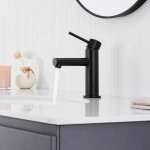 Cecipa robinet de lavabo noir, mitigeur de lavabo de salle de bain, mtigeur de lavabo  poigne unique, ...