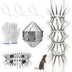Ceinture anti chats pour arbre et gouttire, piege a fouine, ceinture anti martres 100cm, protection ...
