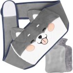 Ceinture bouillotte 3 en 1 avec housse et housse souple  la taille - bouillotte en caoutchouc de 122 ...