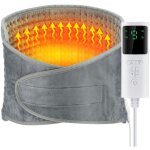 Ceinture chauffante �lectrique pour la taille, 9 niveaux de temp�rature, 4 r�glages de minuterie, ajustable ...