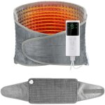 Ceinture chauffante lombaire lectrique, coussin chauffant abdomen avec velcro, couverture heating pad ...