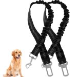 Ceinture chien voiture, 2 pièces harnais, ceinture securite avec absorption des chocs et mousqueton pour ... Ceinture chien voiture, 2 pièces harnais, ceinture securite avec absorption des chocs et mousqueton pour ...