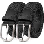 Ceinture �lastique tiss�e, noire, longueur 107 x 2, 5 cm, lot de 2, ceinture �lastique unisexe, ceinture ...