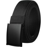 Ceinture homme 125cm ceinture en tissu �lastique grande taille noir
