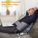Ceinture lombaire chauffante gris ceinture thermique electrique contre le mal de dos & sciatique 3 niveaux ...