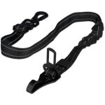 Ceinture de s�curit� pour chien, 60 - 80 cm, avec amortisseur, mousqueton rotatif, noir - relaxdays