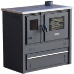 Celimika eco cuisini�re � bois a + 10 kw po�le � bois avec four evacuation droite �120 mm