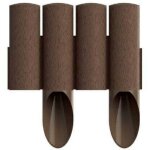 Cellfast - palissade de jardin lot de 4, 2, 3 m, bote marron