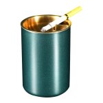 Ensoleille - cendrier en acier inoxydable, cendrier coupe - vent plaqu or vert fonc, cendrier de voiture, ...