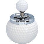 Cendrier �l�gant en forme de balle de golf, rotatif et verrouillable
