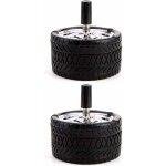 Cendrier rotatif alovez, lot de 2 cendriers coupe - vent sl. gt, cendrier pour pneu, cendrier moderne, ...