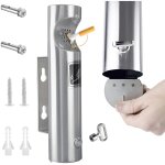 Cendrier sur pied en acier inoxydable, pour jardin / bar / restaurant / bureau