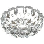 Cendrier en verre  crystal  13cm transparent