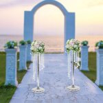 Centre de table de mariage vases en or - 2 pcs 27. 6inch tall crystal flower vase
