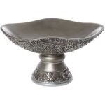 Centre de table en r�sine argent�e et vieillie 17 cm
