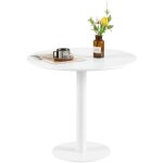 Table � manger ronde moderne, table basse avec plateau marbr� blanc, pour cuisine, salon, caf� simple ...
