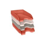 Cep - lot de 4 corbeilles  courrier terra nova - couleurs assorties