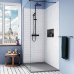 Ceramia alda receveur de douche 120x80cm + siphon eslim90. pierre de synth�se, gris mat (ald15 - 12080g ...