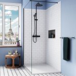 Ceramia - alda receveur de douche 120x90cm + siphon eslim90. pierre de synth�se, blanc mat (ald15 - 12090b ...