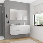 Ceramia meuble de salle de bain 120 cm, certifi� fsc, blanc cass� (ceramia - 3ow120)