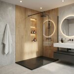 Ceramia pixl 120x90 cm receveur de douche rectangulaire � poser en r�sine composite, surface effet pierre, ...