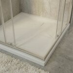 Ceramia pixl 90x90 cm receveur de douche carr� � poser en r�sine composite avec surface effet pierre, ...