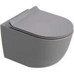 Ceramia pixl cuvette suspendue en c�ramique sans bride tornado quiet, fixations invisibles + abattant ...