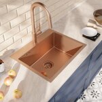 Ceramia timeless 68x45x21 cm évier encastrable en inox 304 + mitigeur inox avec douchette extractible, ... Ceramia timeless 68x45x21 cm évier encastrable en inox 304 + mitigeur inox avec douchette extractible, ...